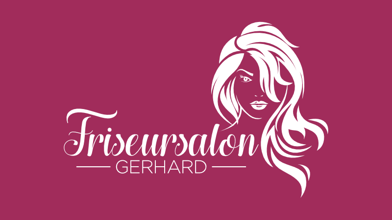 Coiffeur Logo mit Schwung Friseursalon Gerhard