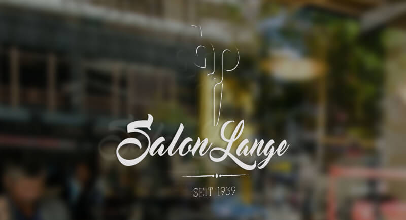 Logo-Design mit Schere Salon Lange