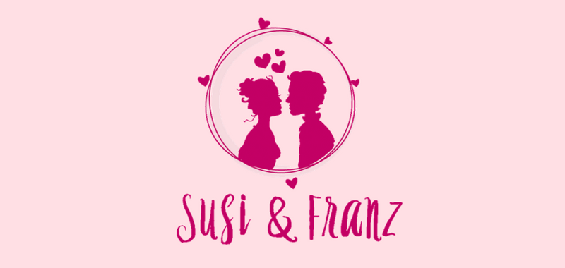 Schwungvolles Hochzeitslogo Hochzeitsmesse Susi und Franz