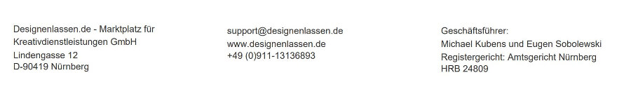 Brieffuß designenlassen.de