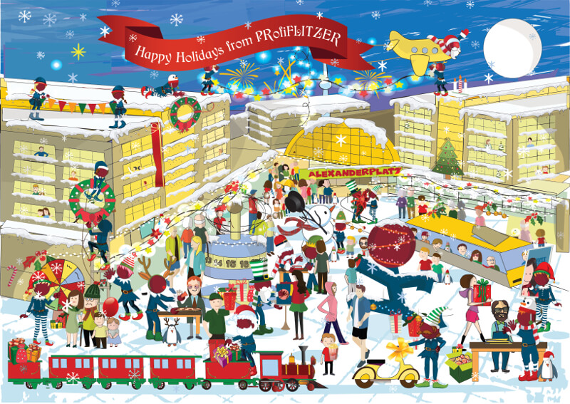 Design Wimmelbild Weihnachten