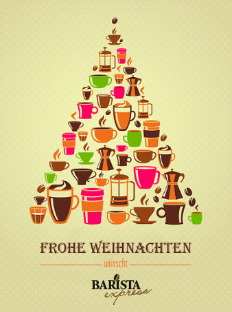 barista weihnachtskarten design