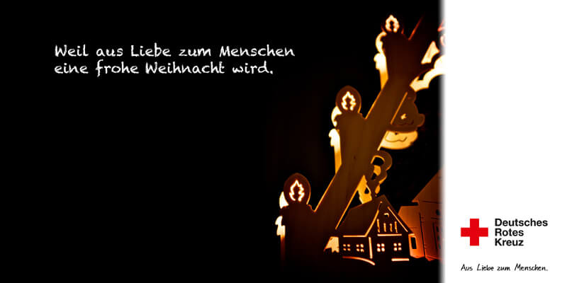 weihnachtskarten design rotes Kreuz