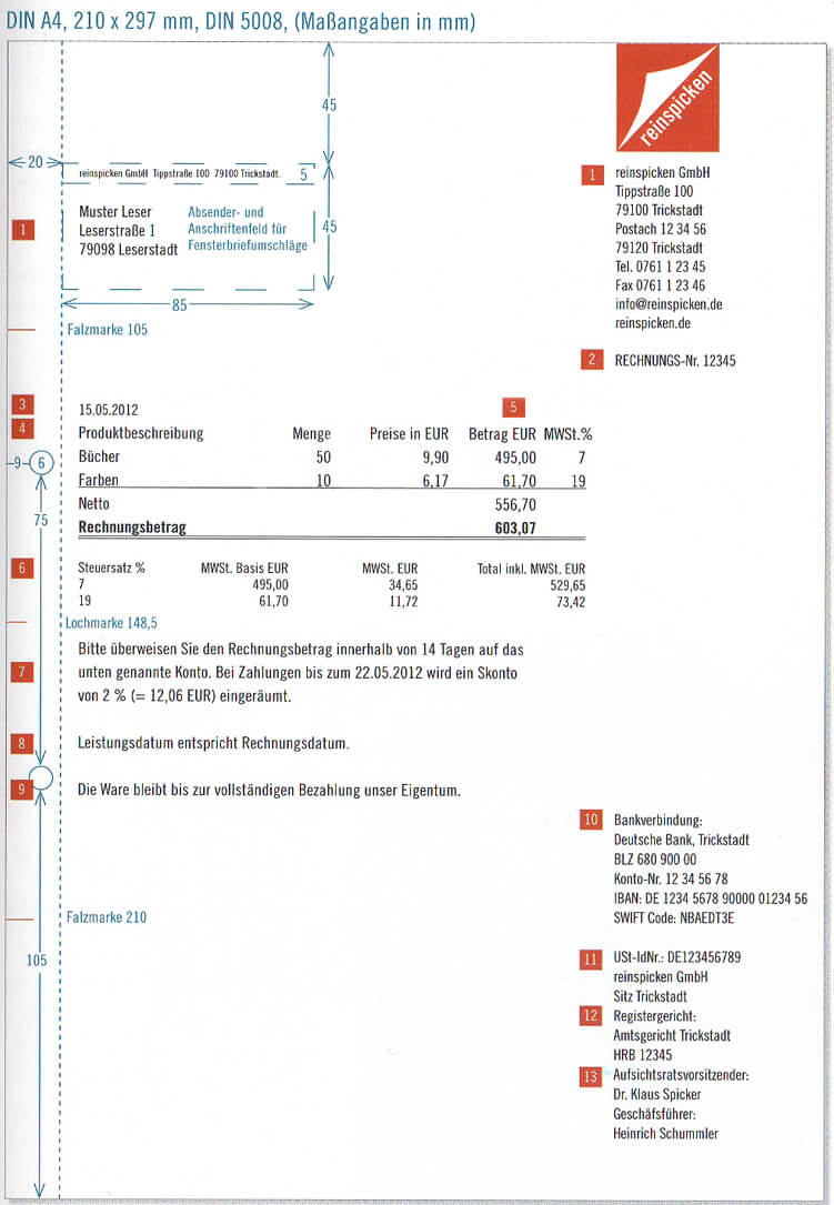 Rechnungsdesign Wie Gestalte Ich Meine Rechnung Richtig