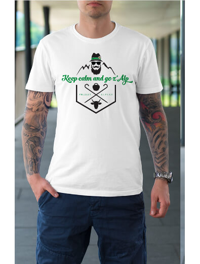 merchandise design t-shirt alpen kuh