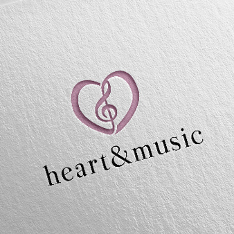 Musikalische Herz Logo Designs Heart and Music 371234