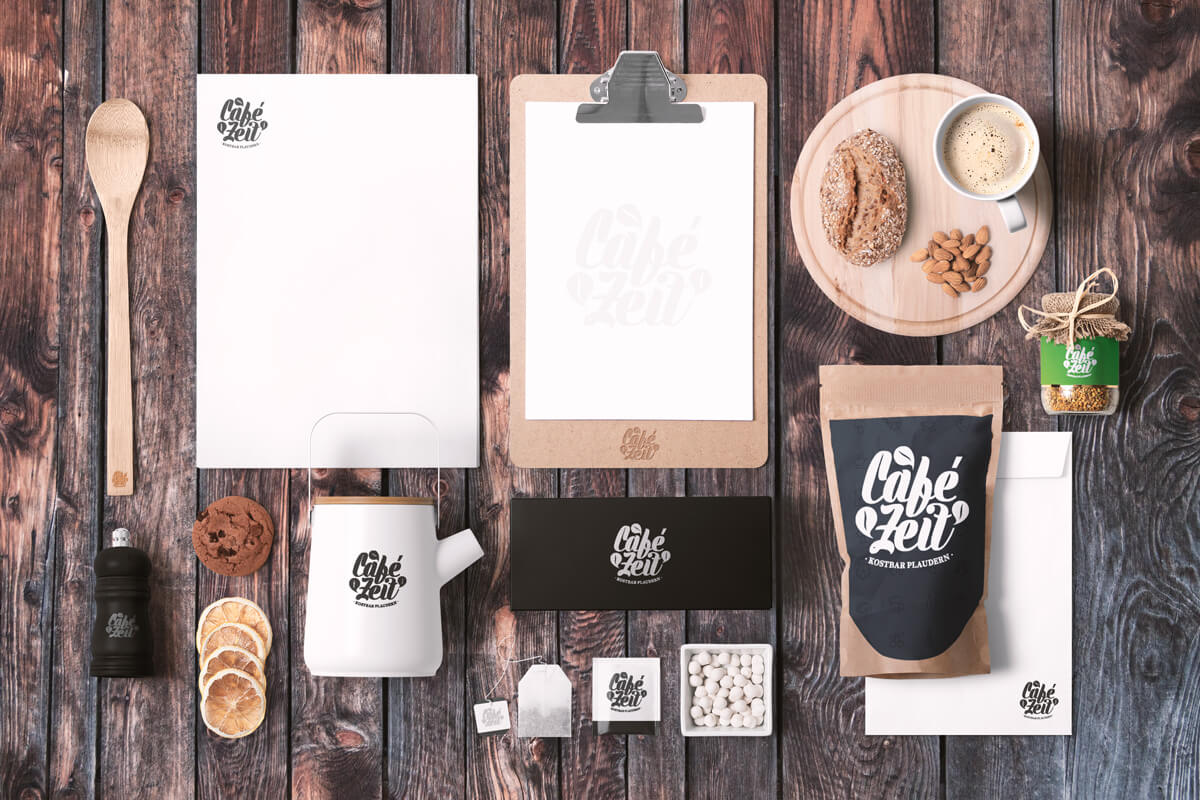 Café Logo Design Café Zeit Kaffee Plaudern
