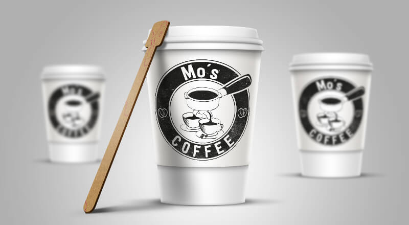 Mo's coffee logo coffeeshop