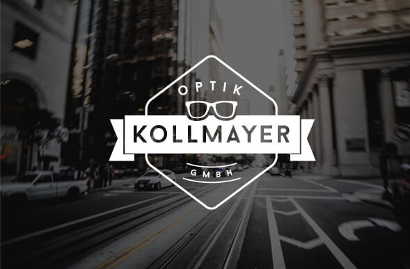 optik kollmayer logo design optiker