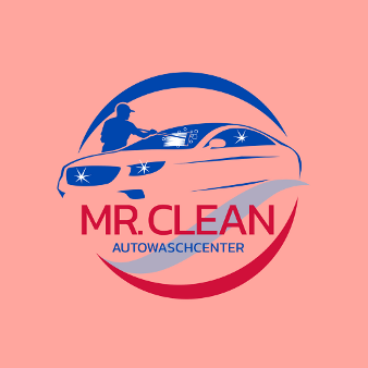 Auto Waschstraße Mr Clean Autowaschcenter Logo Design Extraklasse Express-Anlage Technik