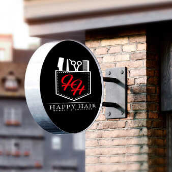Friseur Logo Happy Hair 378246