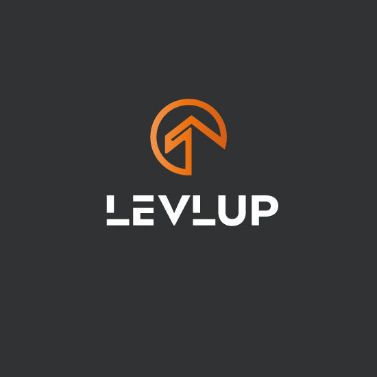 levlup gamer logo minimalistisch