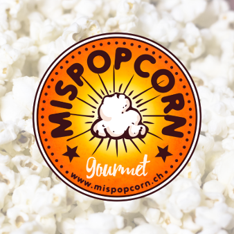 592524 Orange Logo Mipopcorn Emblem Design