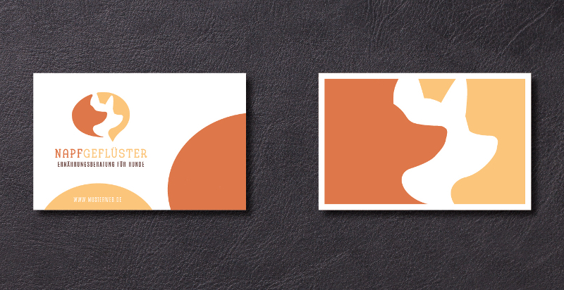 Orange Farbtöne Logo Design Napfgeflüster 886593