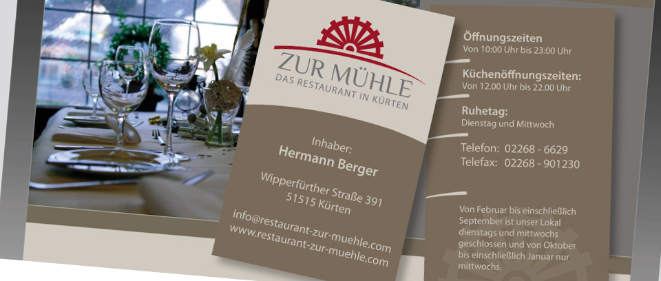 Visitenkartendesign für Restaurant