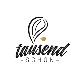 Friseur Salon Logo mit Schwung tausendschön