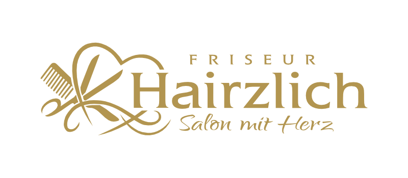 Logo-Design mit Schere Hairzlich