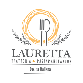 Trattoria Logo Lauretta Pasta Manufaktur