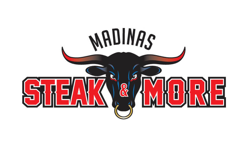 madinas steakhouse logo design