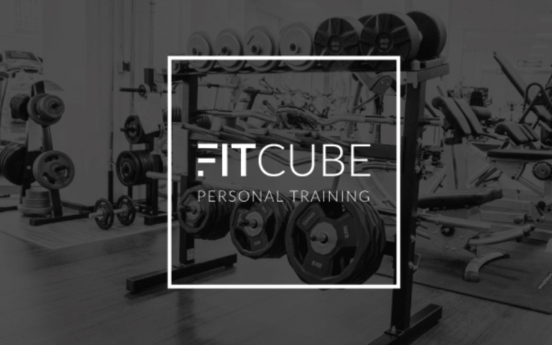 fit cube design logo personal trainer fitness