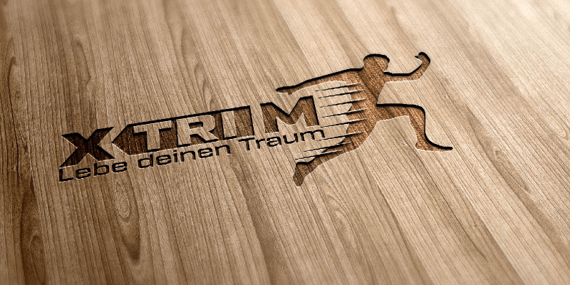 xtrim logo design fitness