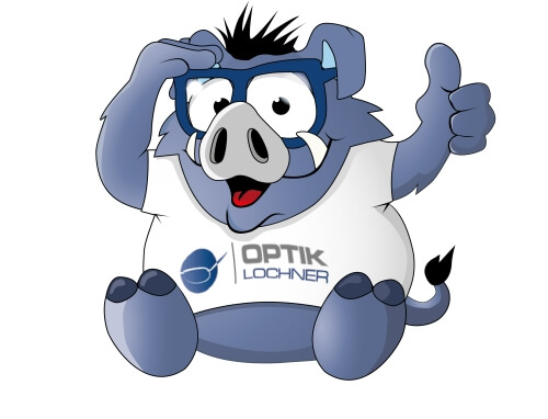 Optik Lochner Maskottchen Design