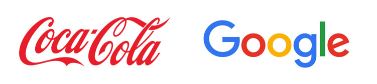 Logo Wortmarke Beispiel Coca Cola Google Logo