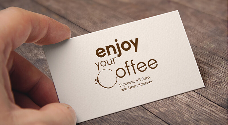 enjoy your coffee espresso logo design