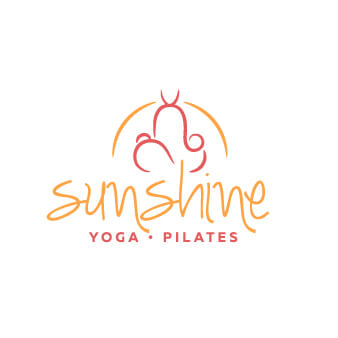 Pilates Logo Yoga sunshine Lotussitz