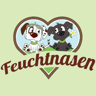 hund tier logo feuchtnasen design niedlich bunt