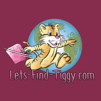 logo tiger lets find tiggy reisen travel maskottchen design