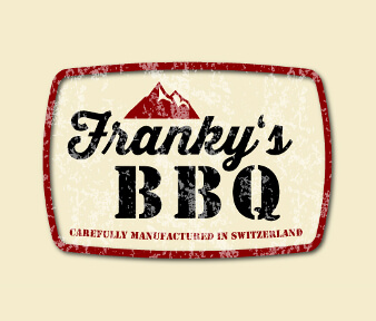 Franky's BBQ rotes Logo Design