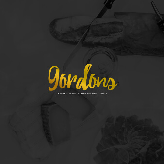 Gold Logo Wortmarke Gordons