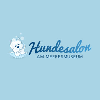 Hundesalon Am Meeresmuseum Blaues Logo Design 955588