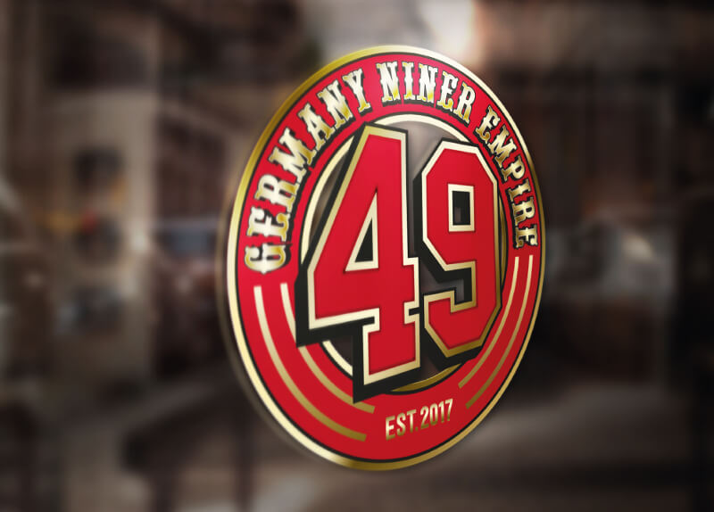 Rotes Logo Farbakzent 49 Germany Niner Empire