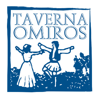 Taverna Omiros Blaues Logo Design 596197