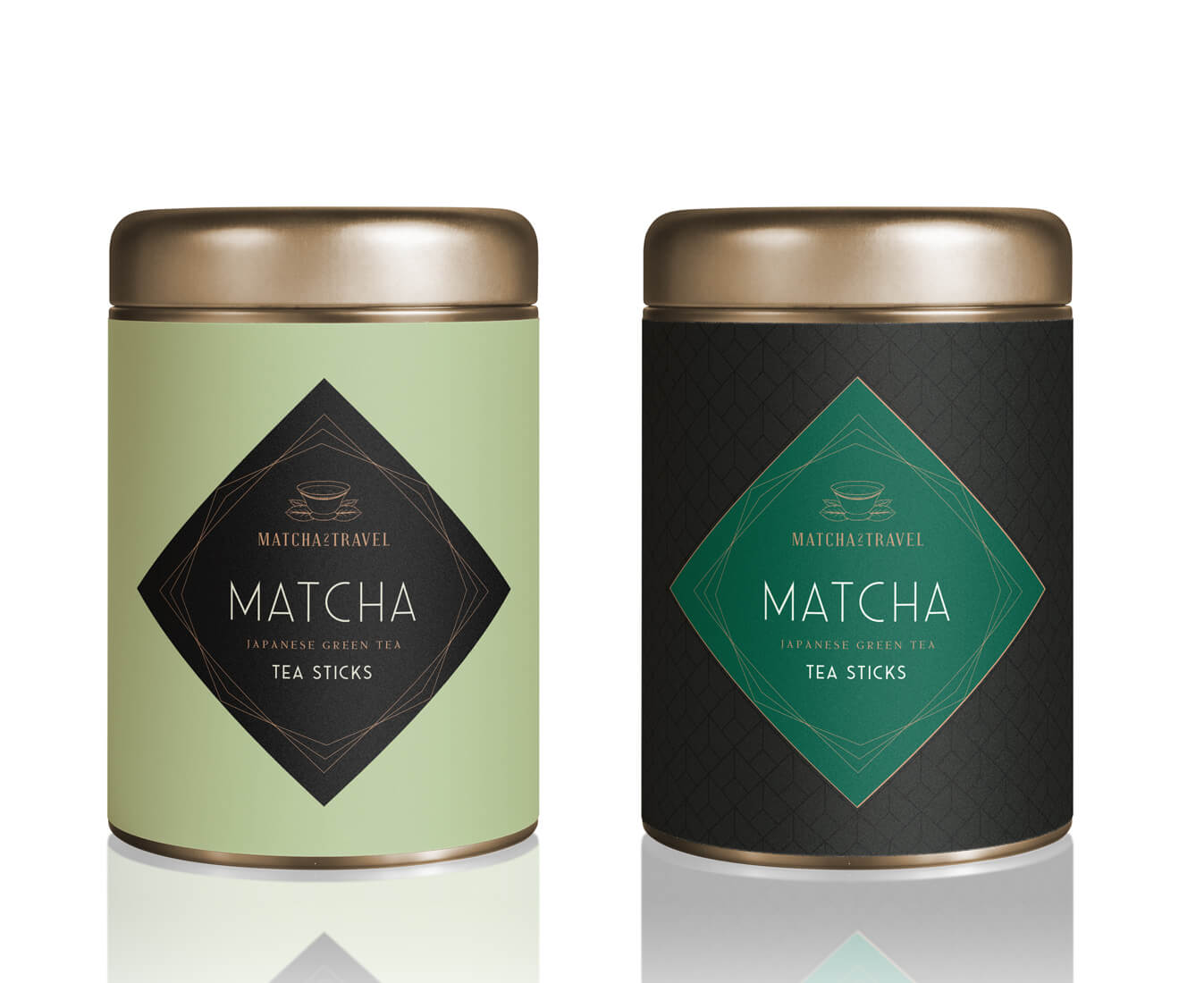 Verpackungsdesign Dose Matcha edel Matcha2Travel