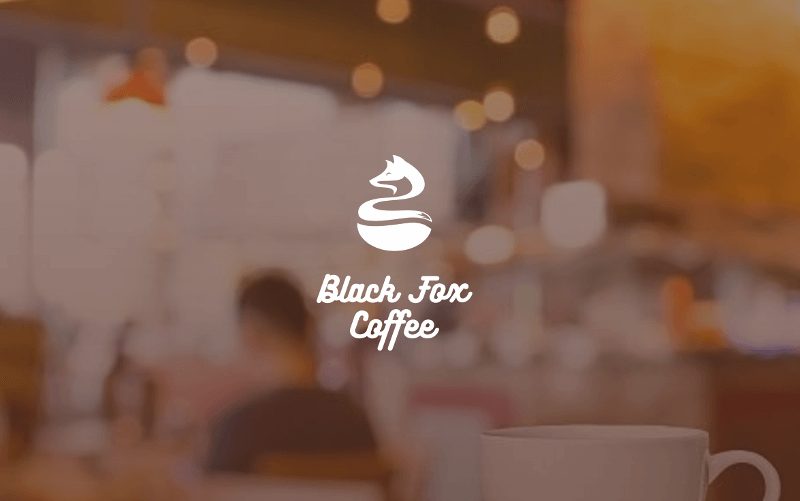 Black And White Logo Black Fox Coffee 494221