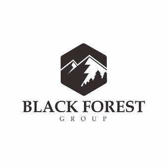 Flat Logo Black And White Black Forest Gruop 796574