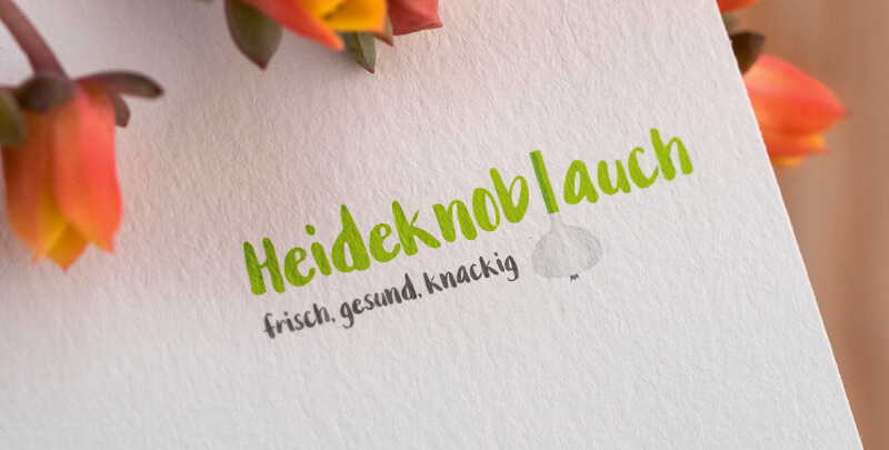 Gemüse Logo bio Heideknoblauch