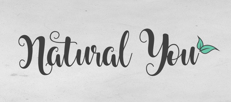 Natur Pflanzen Logo Handlettering Natural You