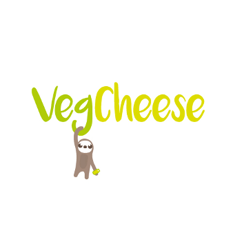 Vegan Logo Käse Illustriert Faultier Natur