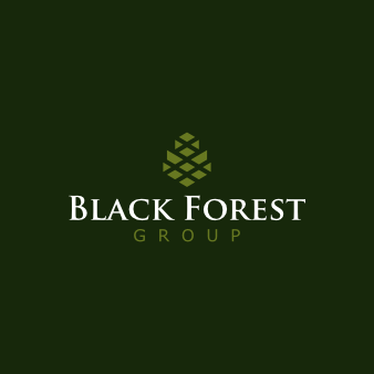 minimalistisches grünes logo black forest group