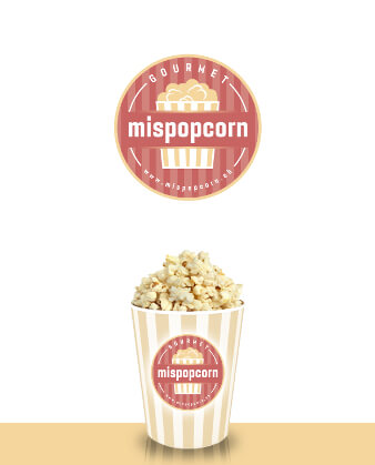 Emblem Logo MISPOPCORN Design