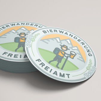 Emblem Logo rund Bierwanderung