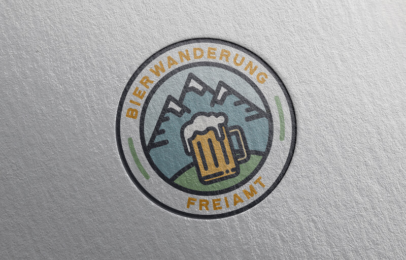 Rundes Emblem Bierwanderung