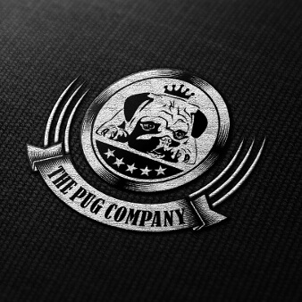 The Pug Company Emblem Logo Design