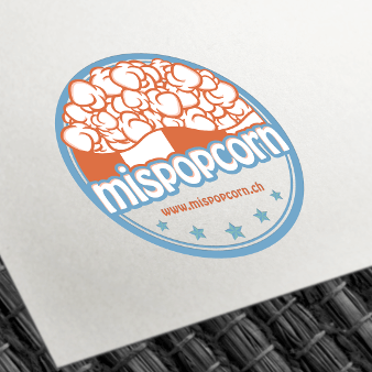 mispopcorn Emblem Logo Design