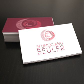 Blumenland Beuler Rose Logo rot