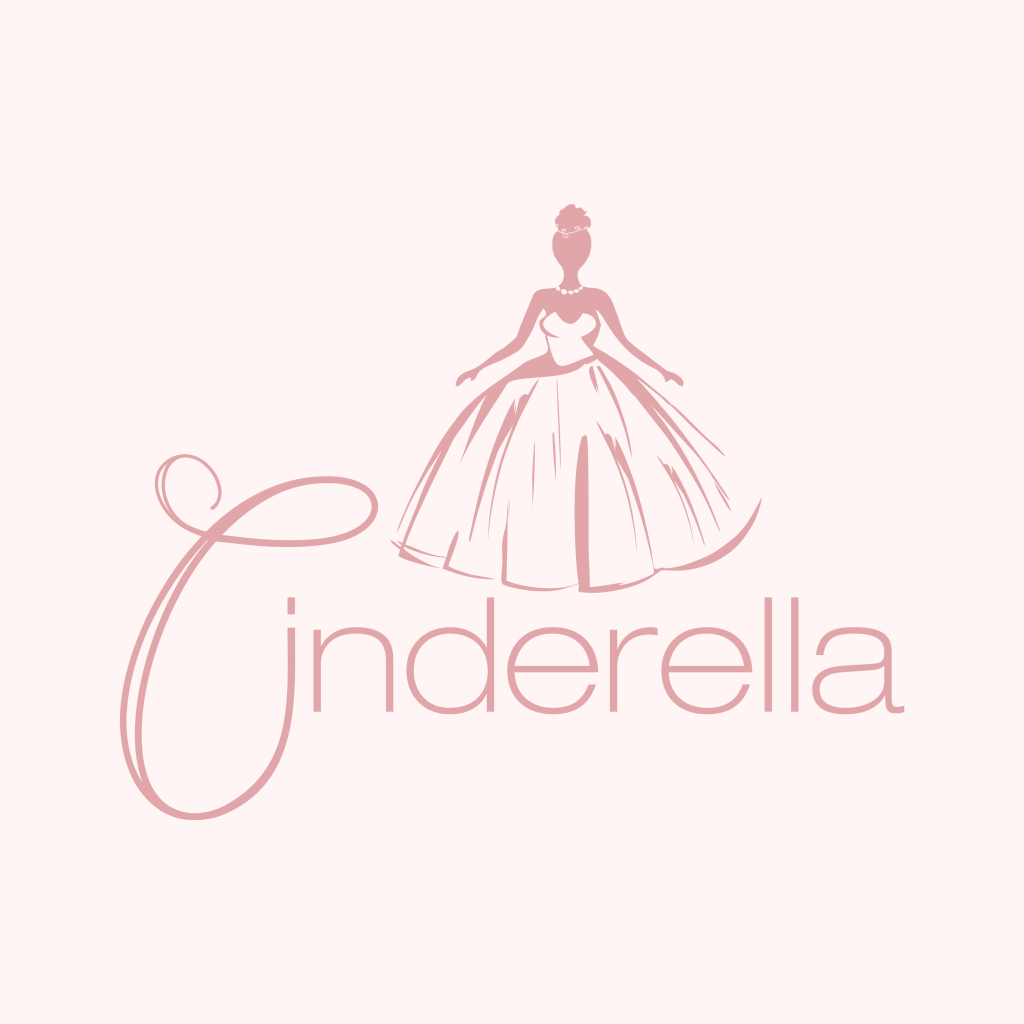 Cinderella girly Logo rosa